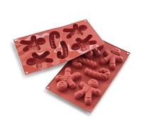 Silikomart SF106 - Silicone NR. 4 Gingerbread Man 94,5 X 78 H 21 + NR. 2 BASTONE MM 90 X 43
