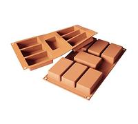 Silikomart | SF110 Moule en silicone pour monoportions RECTANGULAIRES, antiadhésif, 7 cavités, Lot de 1 Moule à gâteau, 87 x 48 h 24 mm Volume 7 x 97 ml Tot. 679 ml