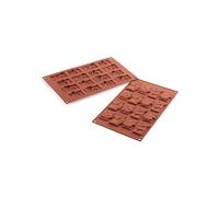 Silikomart | SF198 Moule en Silicone pour Monoportes CHOCO D'HIVER, Anti-adhérent, Lot de 6 Moules à Gâteaux, 37 x 60 h 8 mm Volume 16 x 9 ml Tot. 144 ml