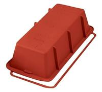 silikomart | SFT330 Moule à gâteau en Silicone PLUM CAKE, antiadhésif, paquet de 1 Moule à gâteau avec anneau de sécurité, 260 x 100 mm, h 70 mm, Volume 1,5 l, Made in Italy