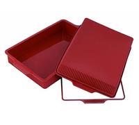 silikomart | SFT332 Moule en Silicone LASAGNERA, Antiadhésif, Lot de 4 Moules avec Safe Ring, 330 x 220 mm, h 55 mm, Volume 4,5 l, Made in Italy