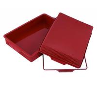 silikomart | SFT332 Moule en Silicone LASAGNERA, antiadhésif, Pack de 1 Moule avec anneau de sécurité, 330 x 220 mm, h 55 mm, Volume 4,5 l, Made in Italy