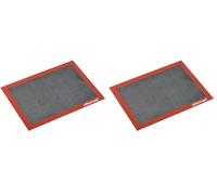 silikomart | Tapis microperforé en silicone, 400x300 mm, idéal pour une cuisson uniforme des gâteaux, antidérapant et antiadhésif, noyau en fibre de verre, fabriqué en Italie (Lot de 2)