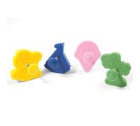 Silikomart Wonder Cakes by 70.119.99.0069 Lot de 4 Découpoirs en Plastique Thème Eté, Jaune/Blue/Rose/Vert, 5 x 12 x 12 cm