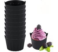 Silikonform Airfryer Zubehör, 10 Pièces Moules à Muffins en Silicone Antiadhésifs Résistants à la Chaleur pour Friteuse à Air, Taille L 8 x 5 CM