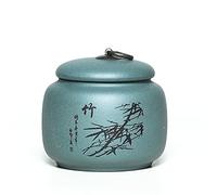 SILINE Yixing Pot à thé anti-agglomérant en argile avec couvercle 500 ml | Yixing Zisha Boîte à thé en vrac 520 ml, non hermétique, facile à ouvrir, garde le thé en vrac bien rangé - Vert