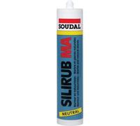 Silirub MA - Mastic silicone spécial neutre - Soudal - Cartouche de 310 ml Gris Marbre