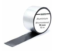 SILISTO Ruban de réparation bitumé 75 mm x 10 m, couleur aluminium