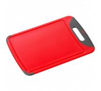 Silit 21.4227.4681 Planche À Découper Pour Cuisine Rectangulaire Synthétique Gris Et Rouge Gris