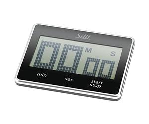 Silit Attimo Réveil numérique à court terme 9 x 7 cm Minuteur de cuisine Compte à rebours Minuteur Minuteur numérique Plastique Noir