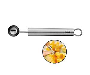 Silit Classic Line Emporte-pièce en forme de boule 16 cm, emporte-pièce en forme de boule de melon, acier inoxydable poli, cuillère à melon, cuillère, passe au lave-vaisselle