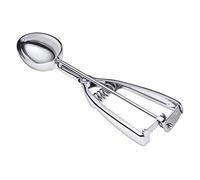Silit Cuillère à glace en acier inoxydable 22,5 cm, cuillère à glace avec éjecteur, portionneur pour boules de glace ovales, riz, boules de melon, pâte à biscuits