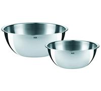 Silit Lot de 2 saladiers en acier inoxydable pour la cuisine - Multifonctions - Saladier en acier inoxydable - Empilables