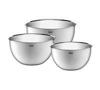 Silit Lot de 3 bols de cuisine en acier inoxydable - Multifonctions - Saladier - Empilables