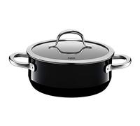 Silit Passion Black marmite petite 20 cm, petite marmite avec couvercle en verre, rôtissoire induction 2,4 l, céramique fonctionnelle Silargan, noir