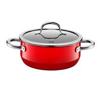 Silit Passion Red faitout petite 20cm, couvercle en verre, rôtissoire induction 2,4l, céramique fonctionnelle Silargan, rouge
