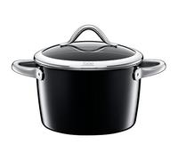 Silit Vitaliano Nero marmite grande 22cm, couvercle en verre, marmite à viande induction 4,7l, céramique fonctionnelle Silargan, noir