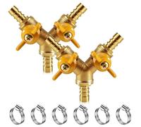 Silkwish Lot de 2 raccords de tuyau à 3 voies - 10 mm - Raccord en Y - Robinet sphérique