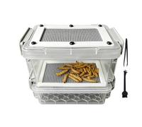 Silkworm Étui d'élevage avec filtre anti-humidité - avec pince à épiler et brosse anti-odeurs, habitat d'élevage pour les de farine, pour planeur à sucre, lézard, grenouille, amphibien, petits