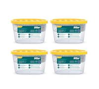 Sillar Absorbeur d'Humidité Granulés 4 x 190 g, Parfum Citron, Déshumidificateur d'Air pour Maison, Salle de Bain, Cave, Placard, Armoire, Voiture et Camping-Car Anti Condensation