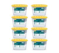 Sillar Absorbeur d'Humidité Granulés 8 x 190 g, Parfum Citron, Déshumidificateur d'Air pour Maison, Salle de Bain, Cave, Placard, Armoire, Voiture et Camping-Car Anti Condensation