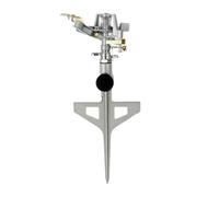Sillar Arroseur de Jardin à Pulsion 360° avec Pique en Métal, Arroseur Pelouse Rotatif Sprinkler pour Arrosage Gazon, Asperseur pour Plantes, Fleurs et Légumes, Grande Surface jusqu'à 530m²