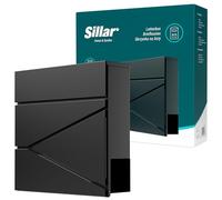 Sillar Boîte aux Lettres Murale avec Serrure | Fabriqué en Acier galvanisé, résistant aux intempéries et aux Rayons UV 37 × 10,5 × 37 cm, Anthracite | 2 clés | Tube pour journaux et dépliants