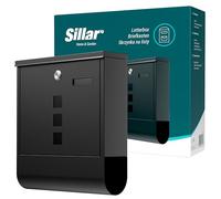 Sillar Boîte aux Lettres Murale, avec Serrure | Fabriqué en Acier galvanisé, résistant aux intempéries et aux UV | 10x30,5x33,5 cm, Anthracite | 2 clés | Tube pour journaux et dépliants | Format A4