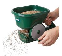 Sillar Épandeur Manuel 3 L avec Support Extensible, Semoir à Graines et Épandeur Engrais Gazon, Dosage 4 Niveaux, Rayon 1,8-3,6 m, Épandeur de Sel, Sable et Granulés, Vert