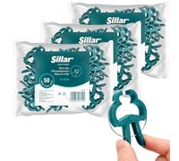 Sillar | Pinces Clips tomates 3×4 cm - 150 pcs | Pince pour Attacher Les tomates, Attache Plante grimpante, Clip Tomate réutilisable Plastique Vert pour tuteur Bambou, Piquet Tomate, Treillis Jardin