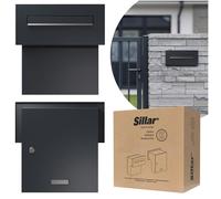Sillar SIL707 - Boîte aux lettres anthracite - traversante - à encastrer dans le mur -