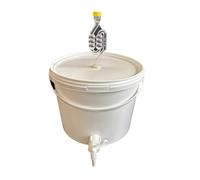 Silplast Bac de fermentation complet 10L - Kit complet : seau de fermentation avec tube de fermentation et caoutchouc d'étanchéité et robinet de vidange en plastique