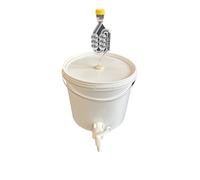 Silplast Bidon de fermentation complet 5L - Kit complet : seau de fermentation avec tube de fermentation et joint d'étanchéité et robinet de vidange en plastique, seau pour bière ou vin avec poignée