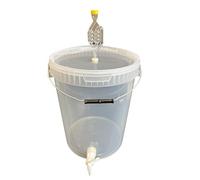 Silplast Récipient de fermentation complet 25L - Kit complet : seau de fermentation avec tube de fermentation et caoutchouc d'étanchéité et robinet de vidange en plastique