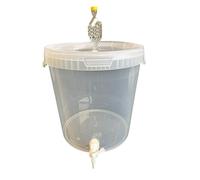 Silplast Récipient de fermentation complet 33L - Kit complet : seau de fermentation avec tube de fermentation et caoutchouc d'étanchéité et robinet de vidange en plastique