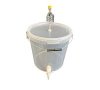 SILPLAST Récipient de fermentation complet de 20 l - Kit complet : seau de fermentation avec tube de fermentation et caoutchouc d'étanchéité et robinet d'écoulement en plastique, seau pour bière ou