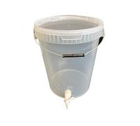 Silplast Récipient de fermentation de 25 l avec couvercle, robinet de vidange, seau de fermentation pour bière, vin ou purée, convient à un usage alimentaire, idéal pour les brasseurs amateurs