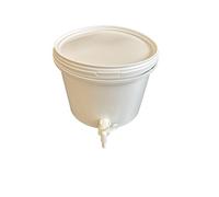 SILPLAST Seau de fermentation 10 l avec tube de fermentation - Avec couvercle en caoutchouc d'étanchéité - Seau pour bière, vin ou moût - Convient pour un usage alimentaire - Ballon de fermentation