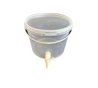 SILPLAST Seau de fermentation 10 l avec tube de fermentation - Avec couvercle en caoutchouc étanche - Seau de fermentation pour bière, vin ou maïs - Convient pour un usage alimentaire - Ballon de