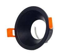 Silumen Support encastrable Spot Rond Noir Mat pour Ampoule GU10