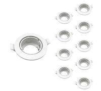 Silumen Support Spot Encastrable GU10 LED Orientable Rond BLANC - Pack de 10