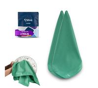 Silva Chiffon Microfibre Vert 42x42 cm - Lavette de Nettoyage Réutilisable pour Vitres, Miroirs, Cuisine et Voiture - Chiffon Anti-Poussière, Absorbant et sans Peluches - 2 Pièces