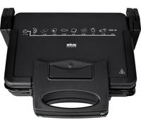 Silva Homeline KG 2410 électrique Grill à contact revêtement anti-adhésif, rabattable, voyant lumineux noir