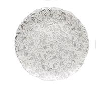 SILVER assiette plate en verre D33 cm - Houx SC