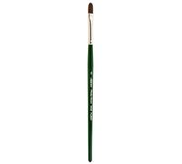 Silver Brush Argent Brosse série 2503s Ruby Filbert Pinceau avec Manche Court en Satin, Rigide filaments synthétiques, Vert Chasseur, Taille 8