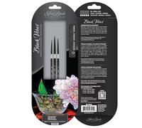 Silver Brush Limited - Assortiment de 3 pinceaux WC-3204S Black Velvet pour Lignes Fines et détails - pinceaux Ronds Tailles 0, 2, 4
