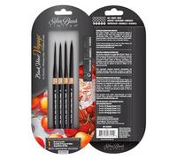 Silver Brush Limited - Assortiment de 4 pinceaux de Voyage pour l'aquarelle WC-3124ST Black Velvet - Tailles 2, 4, 6, 8