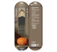 Silver Brush Limited - Assortiment de 7 pinceaux Langue de Chat Renaissance pour l’Aquarelle et la Peinture à l'huile - Manche Long - Tailles 1, 2, 4, 6, 8, 10, 12