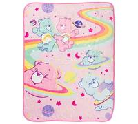 Silver Buffalo Care Bears Couverture en Polaire Motif Espace Cosmique Arc-en-Ciel avec Ours à vœux 114,3 x 152,4 cm