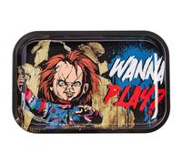 Silver Buffalo Chucky Wanna Play Plaque de Porte en étain 28,7 x 18,8 cm